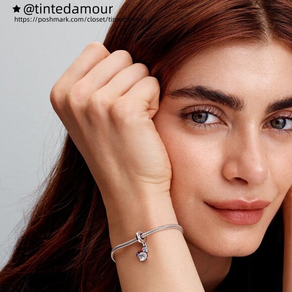 Pandora Disney Minnie Mouse Silhouette Dangle Charm - Picture 5 of 6